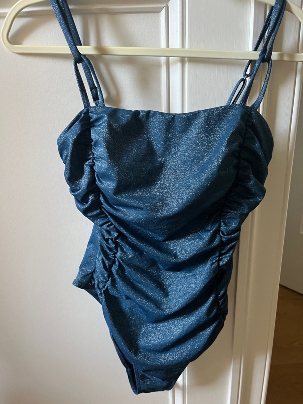 Cupshe Sparkle Navy Blue One-Piece Swimsuit